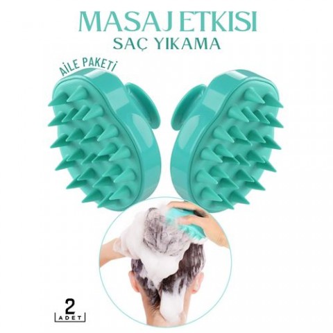 Hepbidolu  Masaj Destekli Saç Yıkama Fırçası Silikon Absolute Design 718411