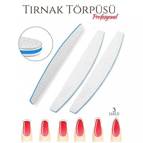 Hepbidolu  Protez Tırnak Törpüsü 100/180 Grid Profesyonel 3 Adet 718789