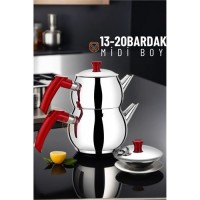 Hepbidolu  Küre Çaydanlık Seti 13-20 Bardak Paslanmaz Çelik 719851