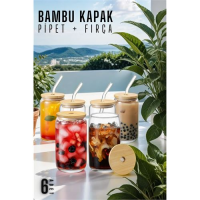 Transformacion Bambu Kapaklı Kavanoz Bardak 6 ADET 718384