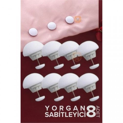 ModaCar Yorgan Çarşaf Kılıf Sabitleyici 8 Adet Mantar Model
