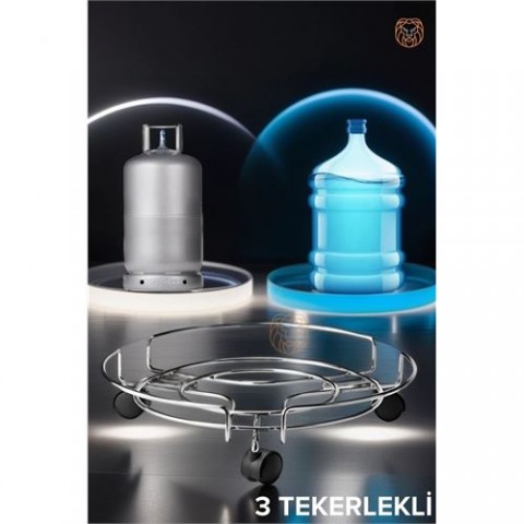 ModaCar 4 ADET Tekerlekli Alüminyum Tüp ve Damacana Altlığı 423534