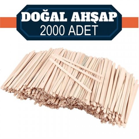 ModaCar 2000 ADET Organik Ahşap Çay Kaşığı  717046