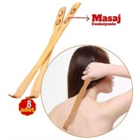 ModaCar 8 ADET Masajlı Ahşap Hanımeli Sırt Kaşıma Aparatı 714100