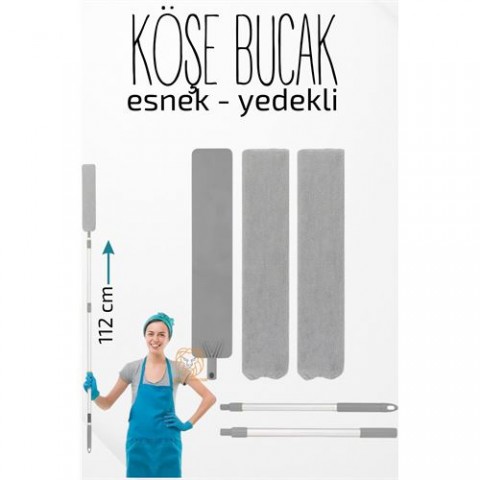 ModaCar Esnek Köşe Bucak Temizlik Mopu 112 cm