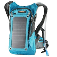 Hepbidolu  Solar 7 Watt 10L Mavi Bisiklet Sırt Çantası - 2L Su Torbası