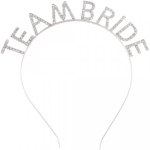 Gümüş Kaplama Kristal Taşlı Team Bride Taç