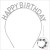 Gümüş Kristal Taşlı Happy Birthday Tacı