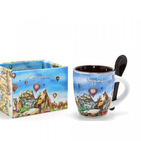 Kaşıklı Yöresel Kahve Fincanı Tekli Model 1