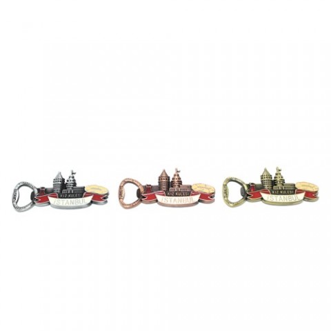 Metal İstanbul Temalı Yöresel Magnet Açacak Model 3