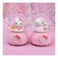 Hello Kitty Işıklı Müzikli Kar Küresi Orta Boy Model 1