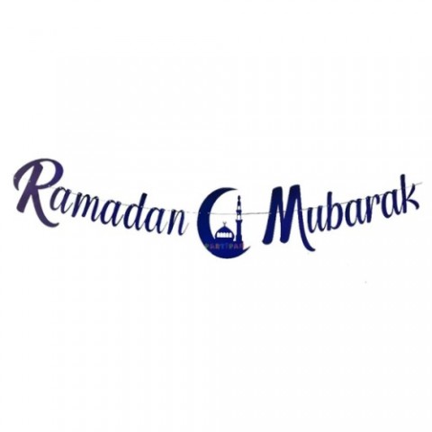 Kaligrafi Ramazan Süsü Lacivert - Ramadan Mubarak