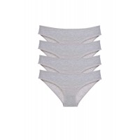 4 adet Süper Eko Set Likralı Kadın Slip Külot Gri Beden XL