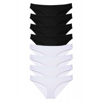 8 adet Süper Eko Set Likralı Kadın Slip Külot Siyah Beyaz Beden XL