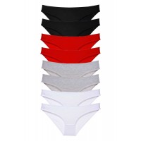 8 adet Süper Eko Set Likralı Kadın Slip Külot Siyah Kırmızı Gri Beyaz Beden XL