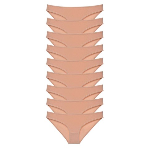 9 adet Süper Eko Set Likralı Kadın Slip Külot Ten Beden XL