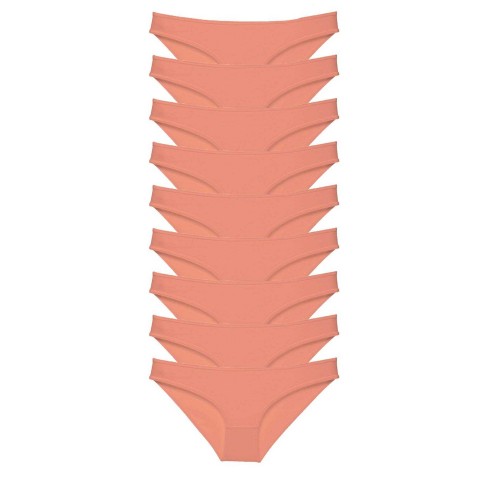 9 adet Süper Eko Set Likralı Kadın Slip Külot Pudra Beden XL
