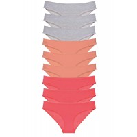 9 adet Süper Eko Set Likralı Kadın Slip Külot Gri Pudra Fuşya Beden XL