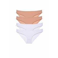 4 adet Süper Eko Set Likralı Kadın Slip Külot Ten Beyaz Beden XL