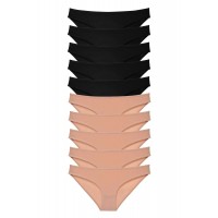 10 adet Süper Eko Set Likralı Kadın Slip Külot Siyah Ten Beden XL