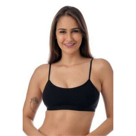 Pedli İp Askılı Siyah Büstiyer Beden L-XL