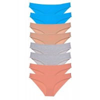8 adet Süper Eko Set Likralı Kadın Slip Külot Ten Gri Pudra Mavi Beden XL