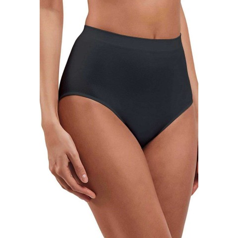Elite Lite Kadın Yüksek Bel Dikişsiz İz Yapmaz Slip Külot Siyah 811 Beden L-XL