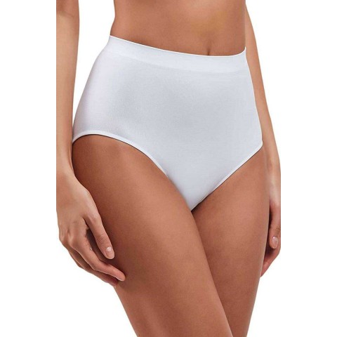 Elite Lite Kadın Yüksek Bel Dikişsiz İz Yapmaz Slip Külot Beyaz 811 Beden L-XL