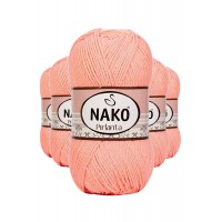 5 Adet Pırlanta Amigurumi El Örgü İpi Yünü Somon 3148