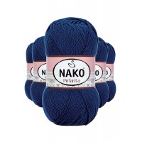 5 Adet Pırlanta Amigurumi El Örgü İpi Yünü Lacivert 4253