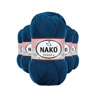 5 Adet Pırlanta Amigurumi El Örgü İpi Yünü Petrol Mavi 10328