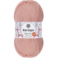 Baby One Tüylenmeyen El Örgü İpi Yünü Pudra K258