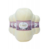 5 Adet Angora Lüks El Örgü İpi Krem 256