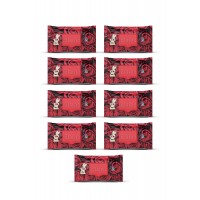 9 Paket Red Rose Islak Havlu Mendil 90 Adet Kapaklı Gül Kokulu