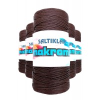 5 Adet Polyester Makrome İpi 2070 Kahve 100 gr