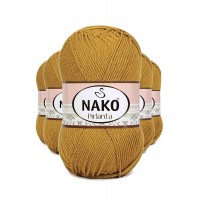 5 Adet Pırlanta Amigurumi El Örgü İpi Yünü Altın 6706