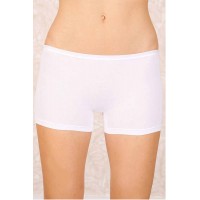 Likralı Süprem Bayan Boxer Short Beyaz 2100B Beden XL