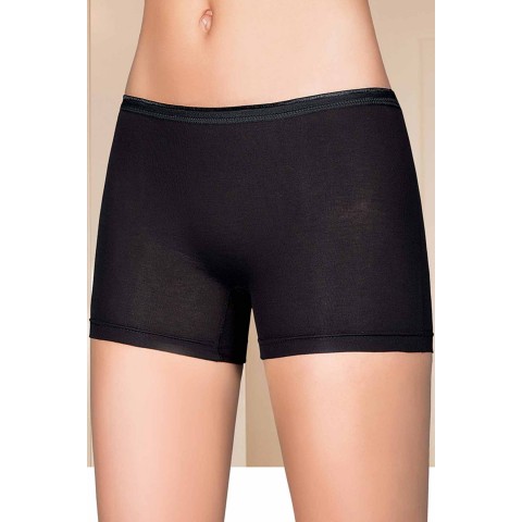 Likralı Kadın Boxer Siyah 2101B Beden XL