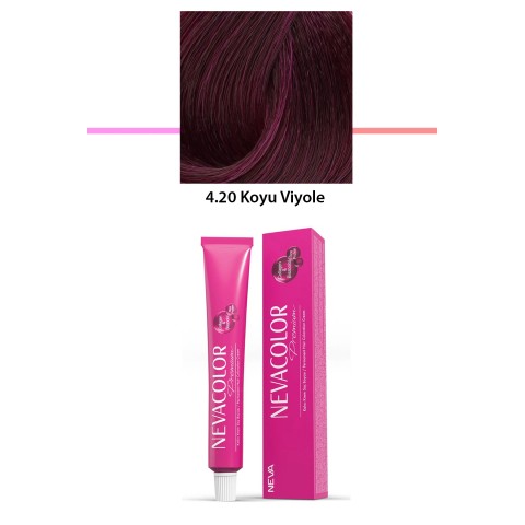 Premium 4.20 Koyu Viyole - Kalıcı Krem Saç Boyası 50 g Tüp