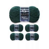 5 Adet Sport Wool Atkı Bere Ceket Yelek Örgü İpi Yünü No: 1873 Şişedibi