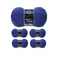 5 Adet Sport Wool Atkı Bere Ceket Yelek Örgü İpi Yünü No: 10472 Saks