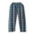 Unisex Polar Pijama Altı Termal Özellikli Mavi Ekose Desenli Ev Giyim Cepsiz Beden Standart