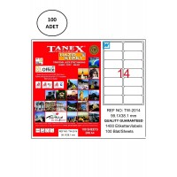 Tanex Tw-2014 Lazer Etiket 99X38 Mm 100 Adet