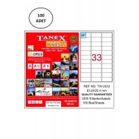 Tanex Tw-2033 Lazer Etiket 63X25 Mm 100 Lü