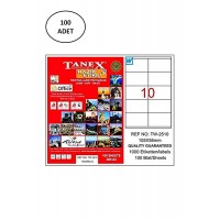 Tanex Tw-2510 Lazer Etiket 105X56 Mm 100 Lü
