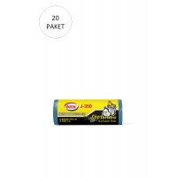 J-350 Jumbo Boy Çöp Torbası 80 x 110 cm 10 Lu Rulo x 20 Paket = 200 Adet (Mavi)
