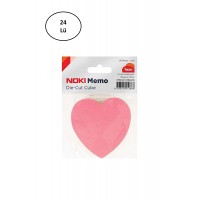 Noki 75x75 mm 80 Yaprak Yapışkanlı Not Kağıdı Kalp Şekilli