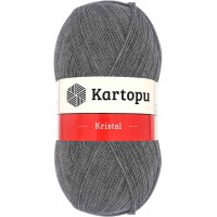 Kristal Çift Katlı El Örgü Lif İpi Orta Gri K1002