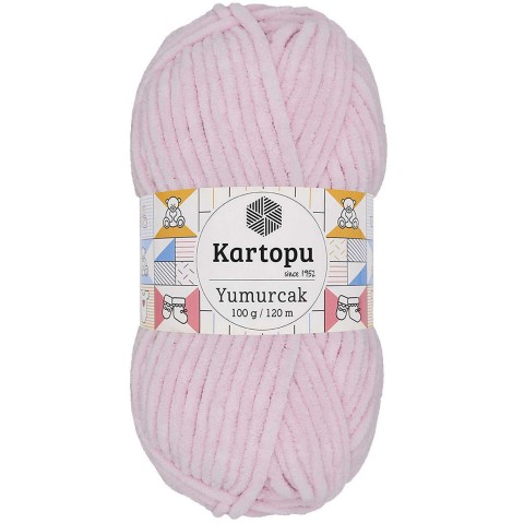 Yumurcak Kadife El Örgü İpi Toz Pembe K1562