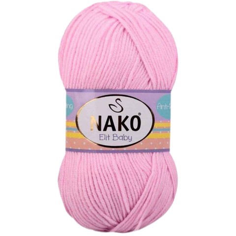 Elite Baby El Örgü İpi Tüylenmeyen Bebek Yünü Açık Pembe 6936
